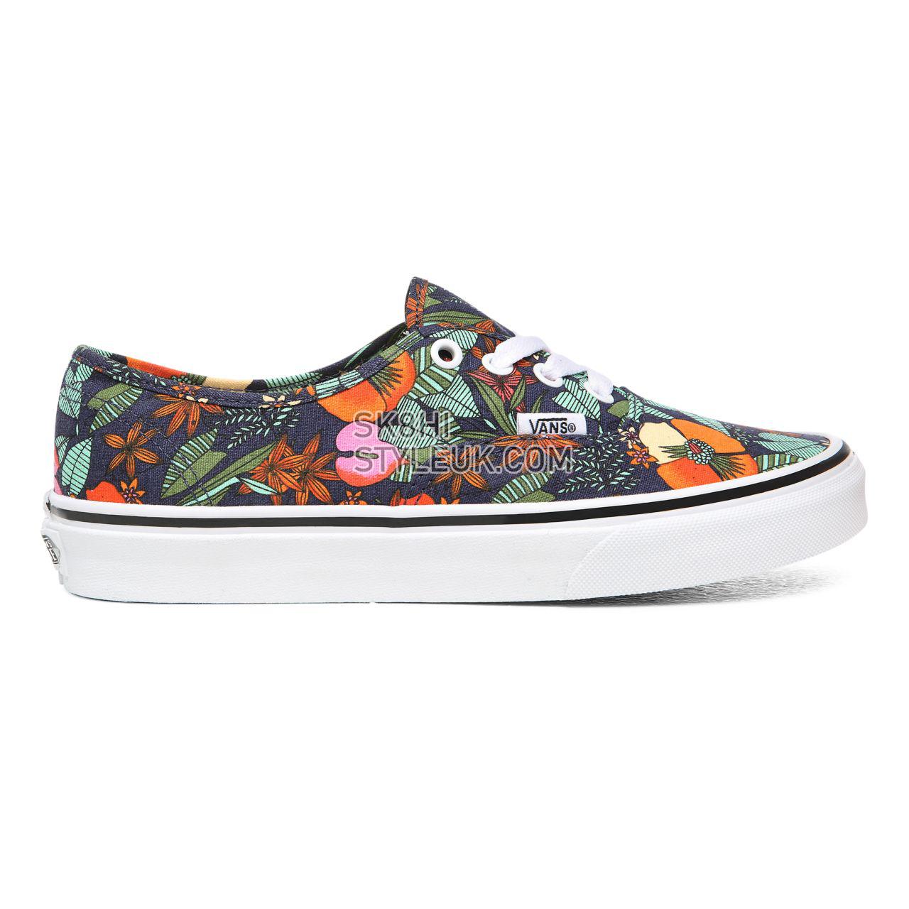 Vans Multi Tropic Authentic Multicolour Classic Womens - (Multi Tropic) Dress Blues/True White VN0A2Z5IWH9 Shoes