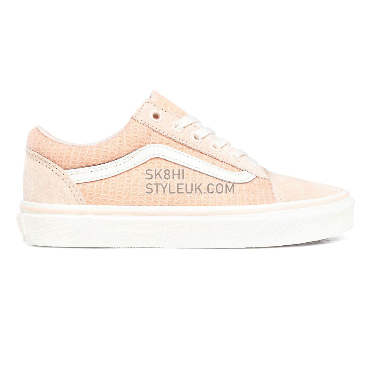 Vans Multi Woven Old Skool Pink Classic Womens - (Multi Woven) Creme De Peche/Snow White VN0A4U3BXF4 Shoes