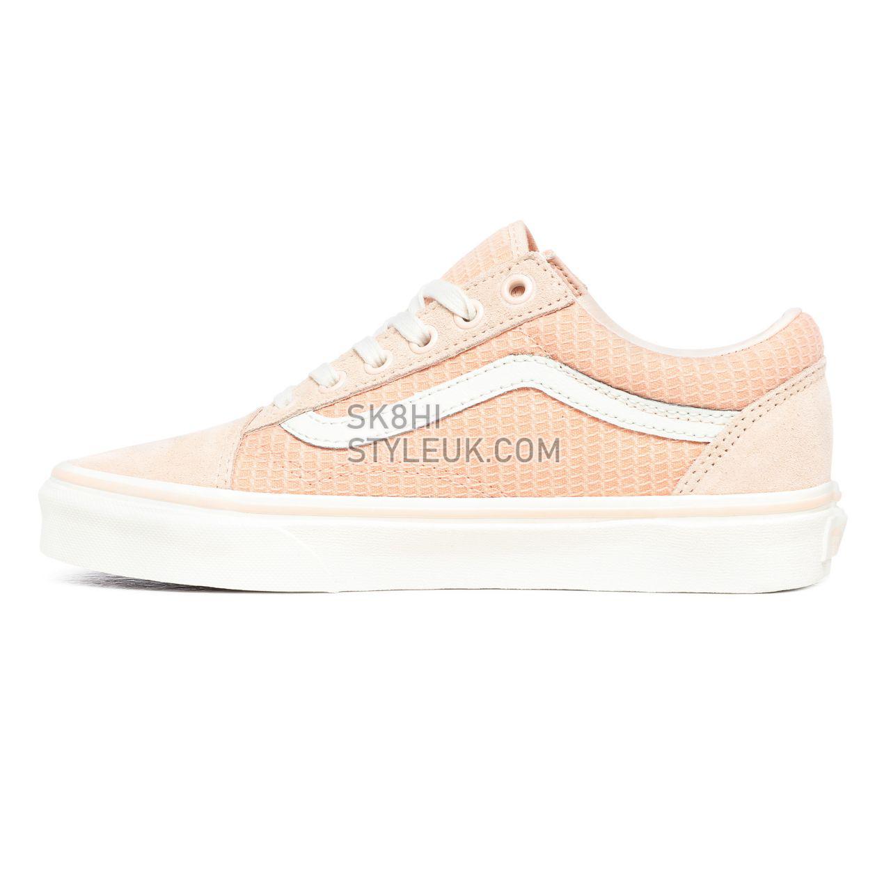 Vans Multi Woven Old Skool Pink Classic Womens - (Multi Woven) Creme De Peche/Snow White VN0A4U3BXF4 Shoes