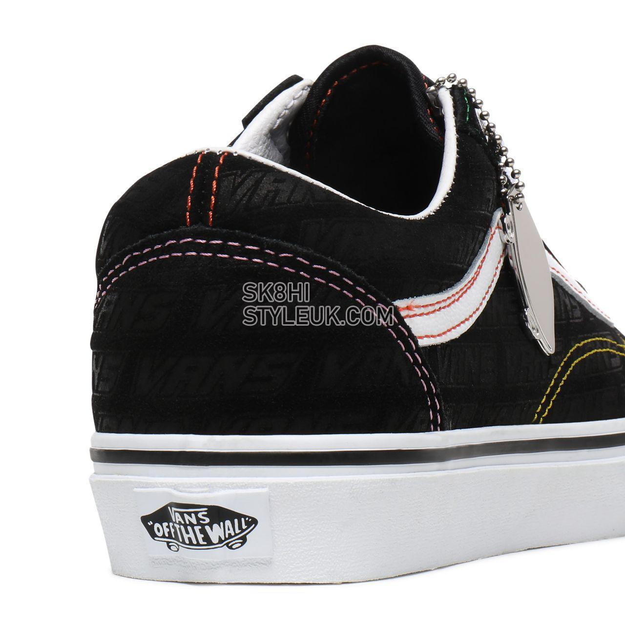 Vans Emboss Old Skool Black Classic Womens - (Vans Emboss) Black/True White VN0A4U3BX00 Shoes