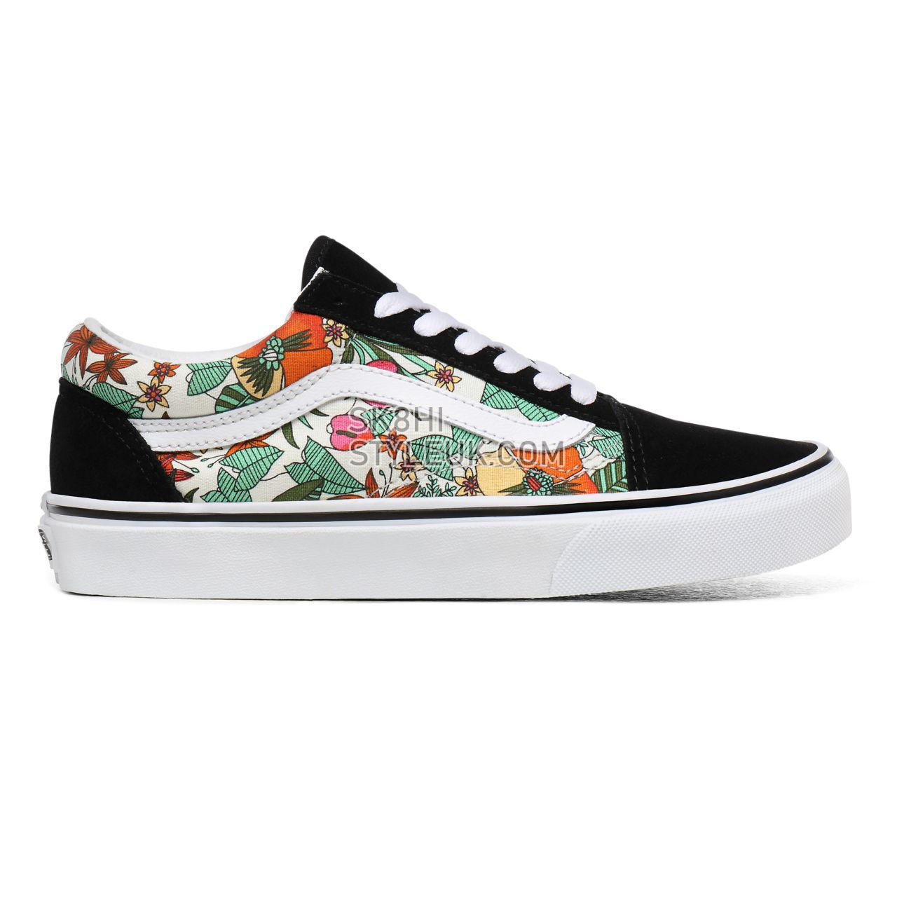 Vans Multi Tropic Old Skool Multicolour Classic Womens - (Multi Tropic) Black/True White VN0A4U3BXF3 Shoes