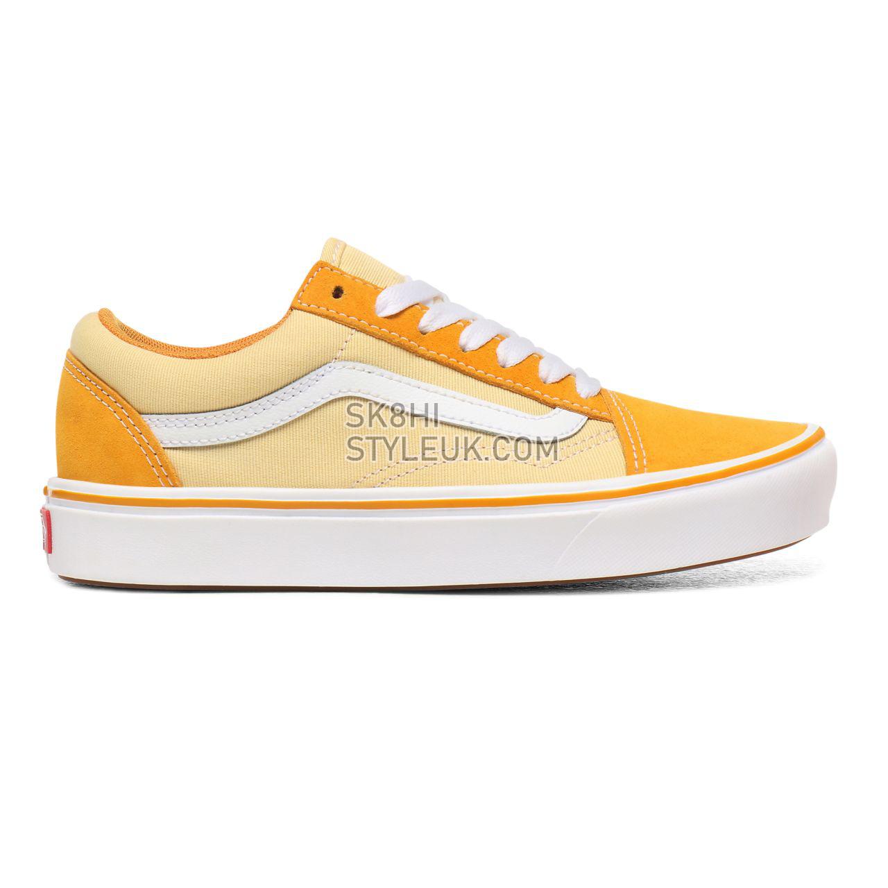 Vans Suede and Textile ComfyCush Old Skool Yellow Classic Womens - (Suede/Textile) Cadmium Yellow/Golden Haze VN0A3WMAWX2 Shoes