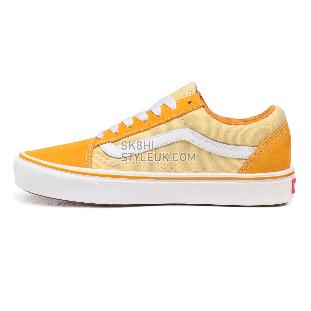 Vans Suede and Textile ComfyCush Old Skool Yellow Classic Womens - (Suede/Textile) Cadmium Yellow/Golden Haze VN0A3WMAWX2 Shoes