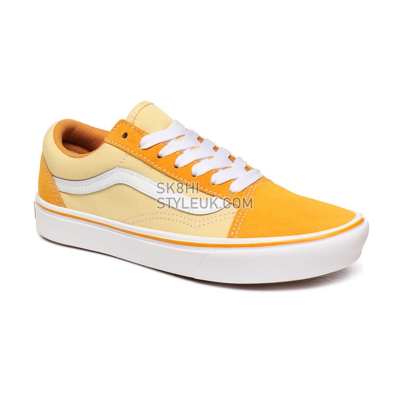 Vans Suede and Textile ComfyCush Old Skool Yellow Classic Womens - (Suede/Textile) Cadmium Yellow/Golden Haze VN0A3WMAWX2 Shoes