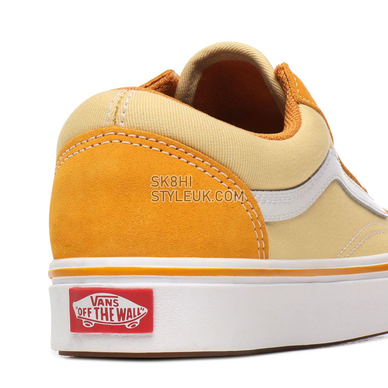 Vans Suede and Textile ComfyCush Old Skool Yellow Classic Womens - (Suede/Textile) Cadmium Yellow/Golden Haze VN0A3WMAWX2 Shoes