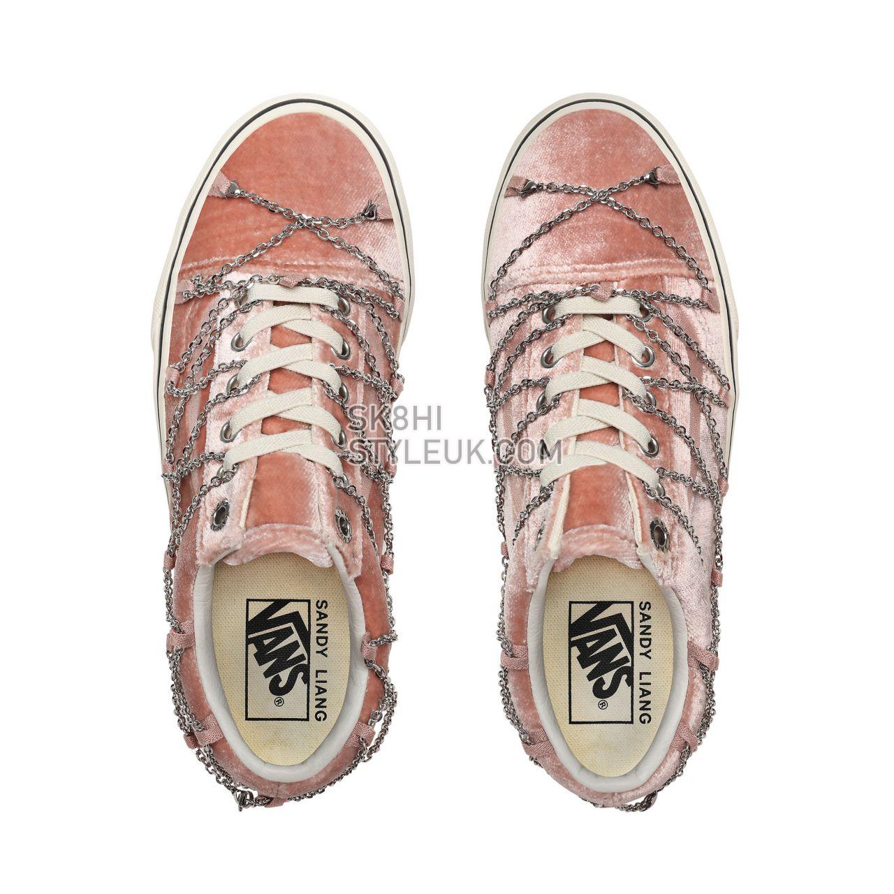 Vans x Sandy Liang Old Skool Pink Classic Womens - (Sandy Liang) Rivington/True White VN0A4U3BXF6 Shoes