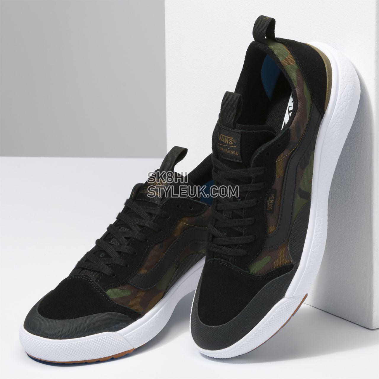 Vans Camo UltraRange Exo Se Black Classic Mens Womens - (Camo) black/marshmallow VN0A4UWMA2F Shoes