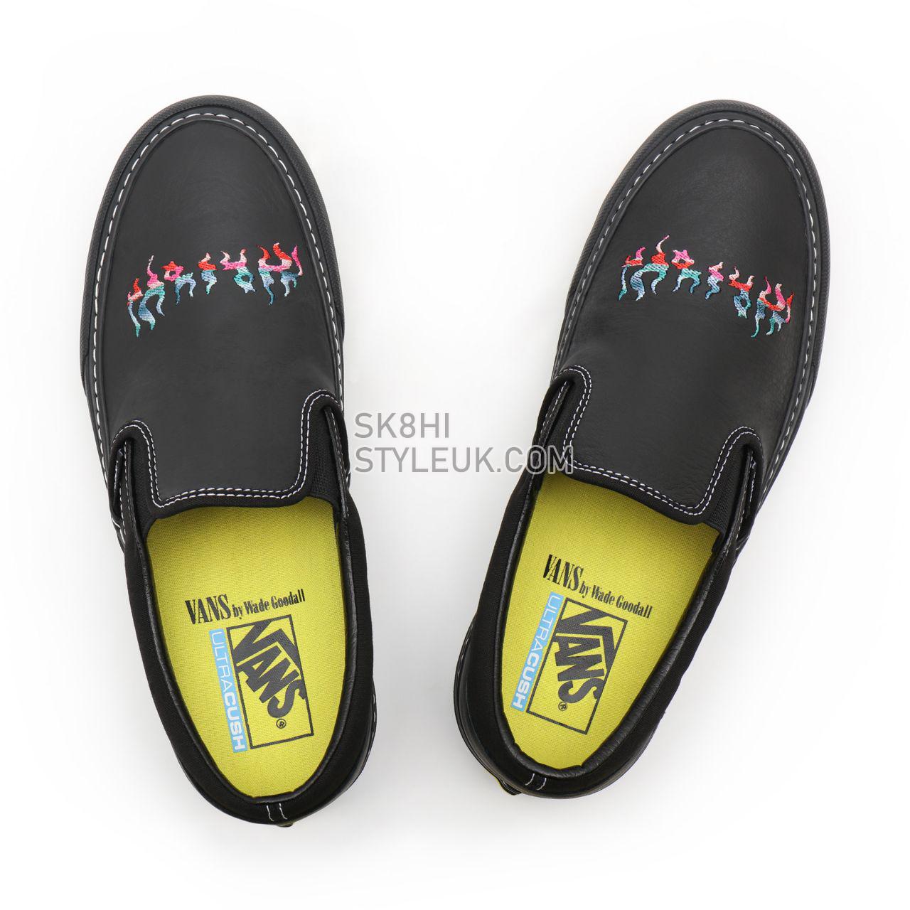 Vans X Wade Goodall Classic Slip-On Sf Black Classic Mens Womens - (Wade Goodall) Black VN0A3MUCN3H Shoes