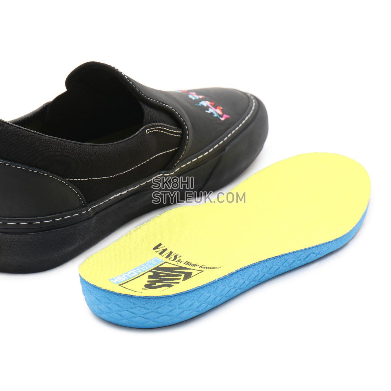 Vans X Wade Goodall Classic Slip-On Sf Black Classic Mens Womens - (Wade Goodall) Black VN0A3MUCN3H Shoes