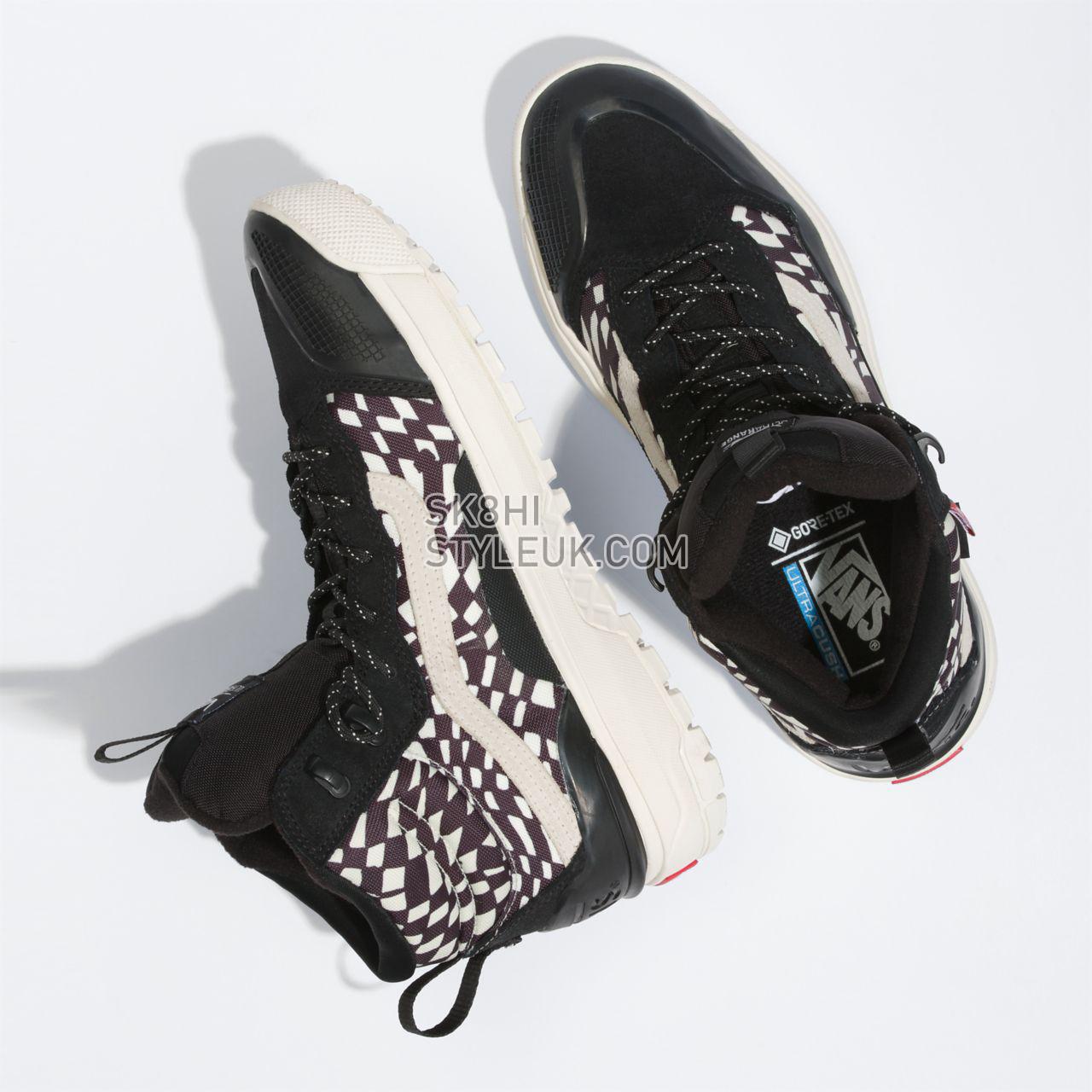 Vans UltraRange EXO Hi Gore-Tex MTE-2 Black Classic Mens Womens - Black/Warped Check VN0A5KS66KZ Shoes