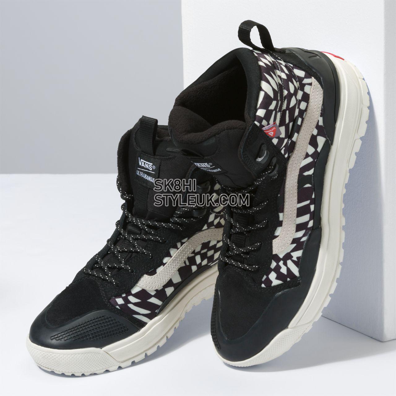 Vans UltraRange EXO Hi Gore-Tex MTE-2 Black Classic Mens Womens - Black/Warped Check VN0A5KS66KZ Shoes