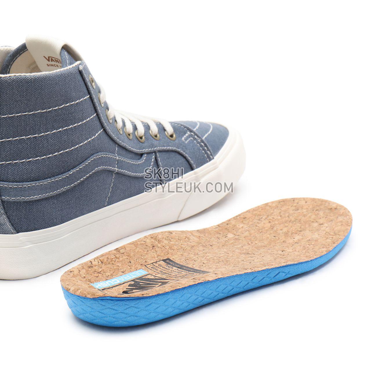 Vans Eco Theory Sk8-Hi 38 Decon Sf Blue Classic Mens Womens - (Eco Theory) cement blue/marshmallow VN0A4UWNA01 Shoes