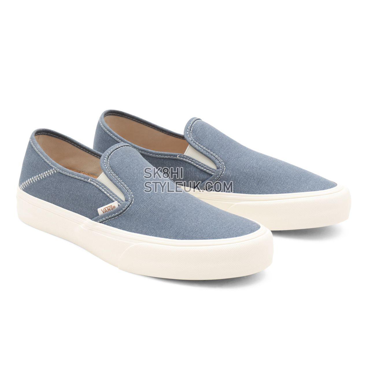 Vans Eco Theory Slip-On Sf Blue Classic Mens Womens - (Eco Theory) cement blue/marshmallow VN0A5HYQA01 Shoes