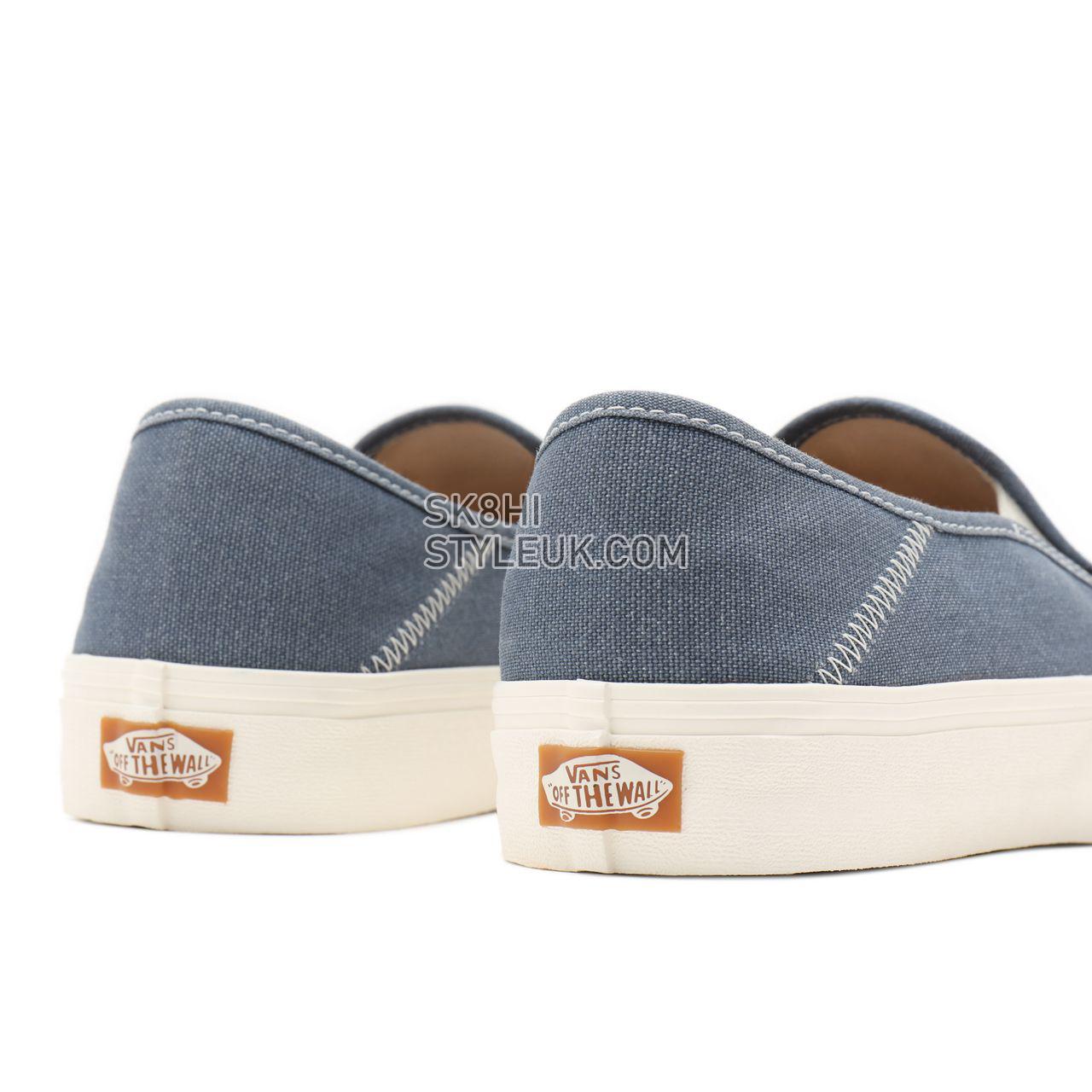 Vans Eco Theory Slip-On Sf Blue Classic Mens Womens - (Eco Theory) cement blue/marshmallow VN0A5HYQA01 Shoes