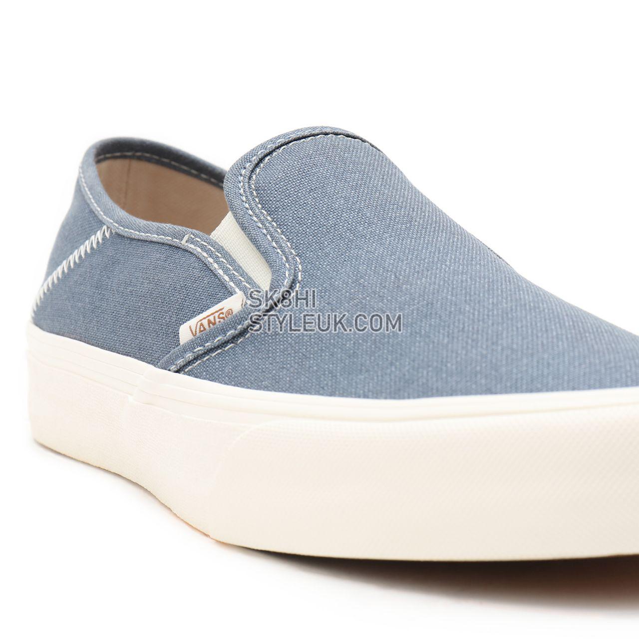 Vans Eco Theory Slip-On Sf Blue Classic Mens Womens - (Eco Theory) cement blue/marshmallow VN0A5HYQA01 Shoes