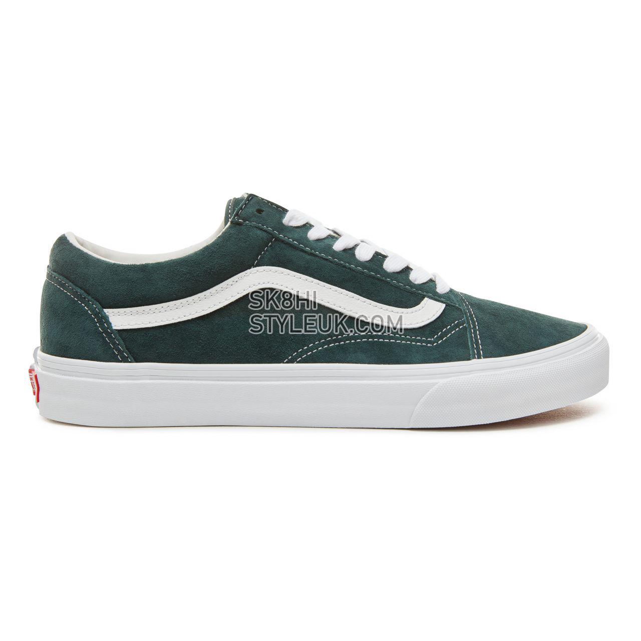 Vans Suede Old Skool Classic Mens Womens - (Pig Suede) Darkest Spruce/True White VA38G1U5J Shoes