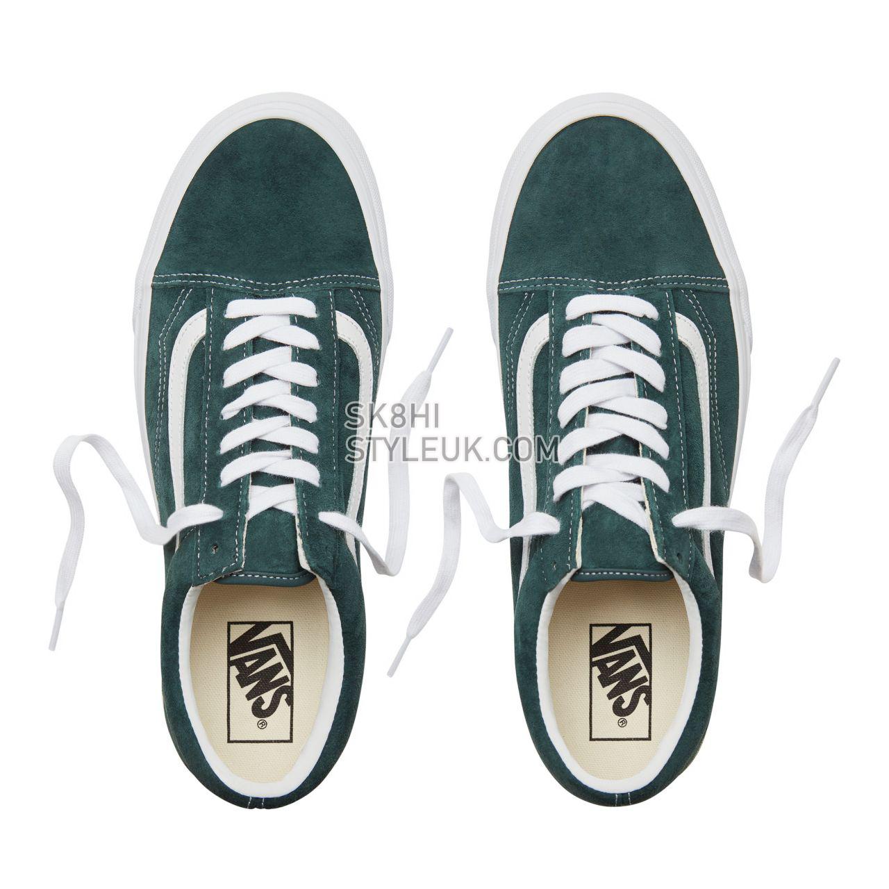 Vans Suede Old Skool Classic Mens Womens - (Pig Suede) Darkest Spruce/True White VA38G1U5J Shoes