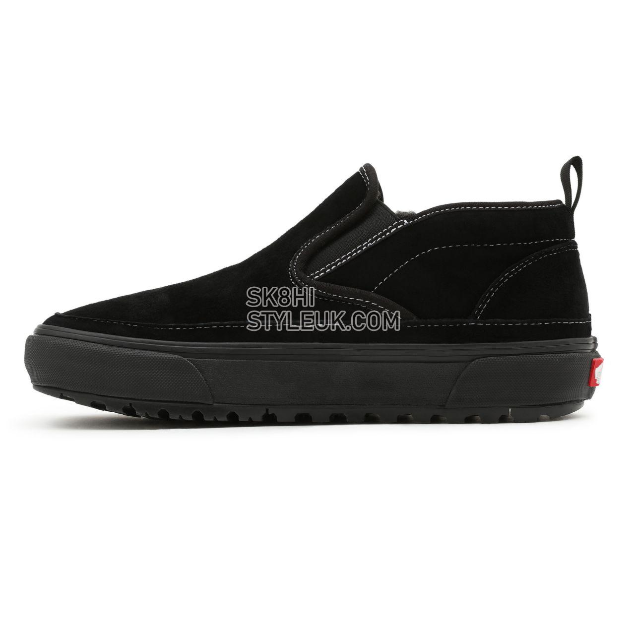 Vans Mid Slip MTE-1 Black Classic Mens Womens - Black/Black/Suede VN0A5KQS426 Shoes