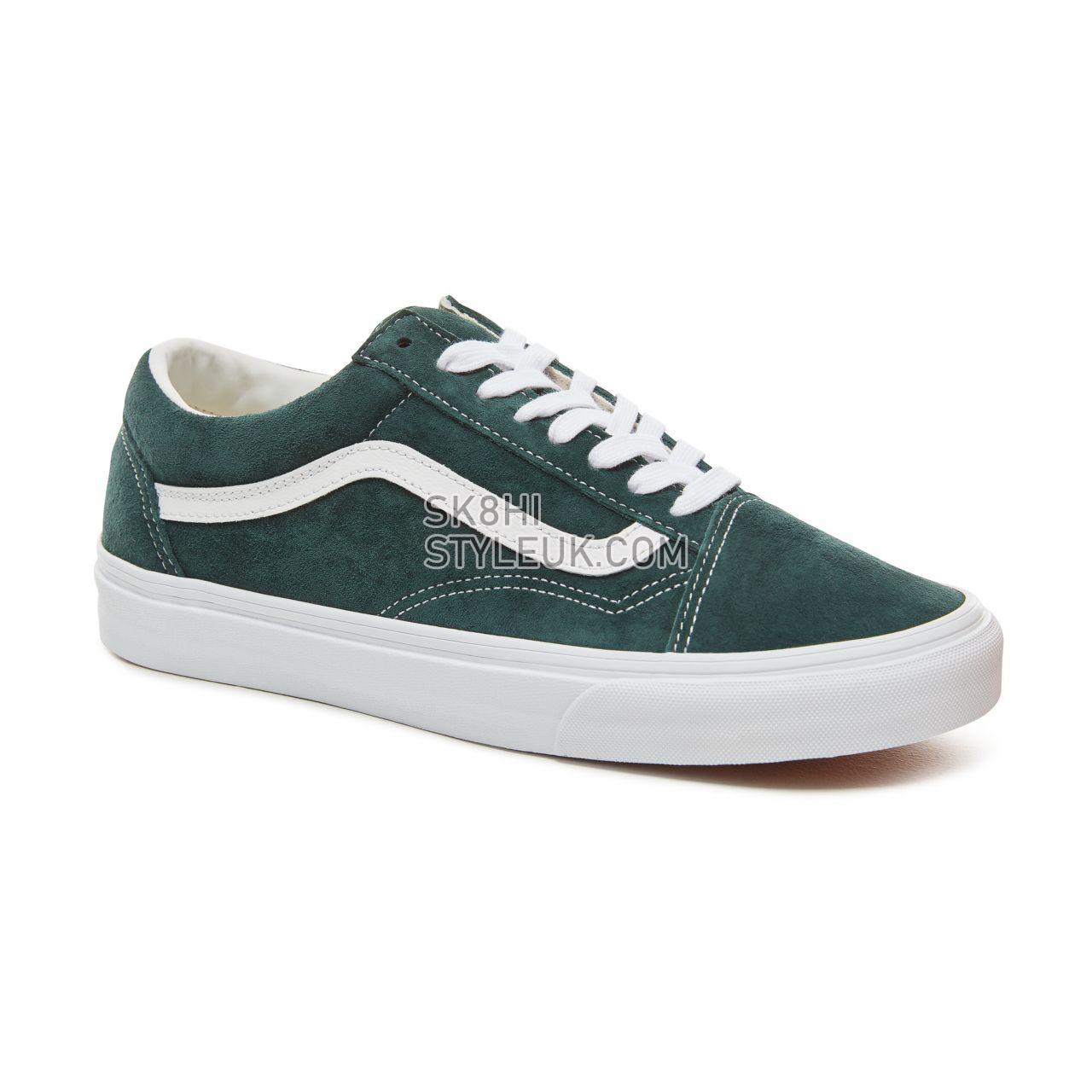 Vans Suede Old Skool Classic Mens Womens - (Pig Suede) Darkest Spruce/True White VA38G1U5J Shoes