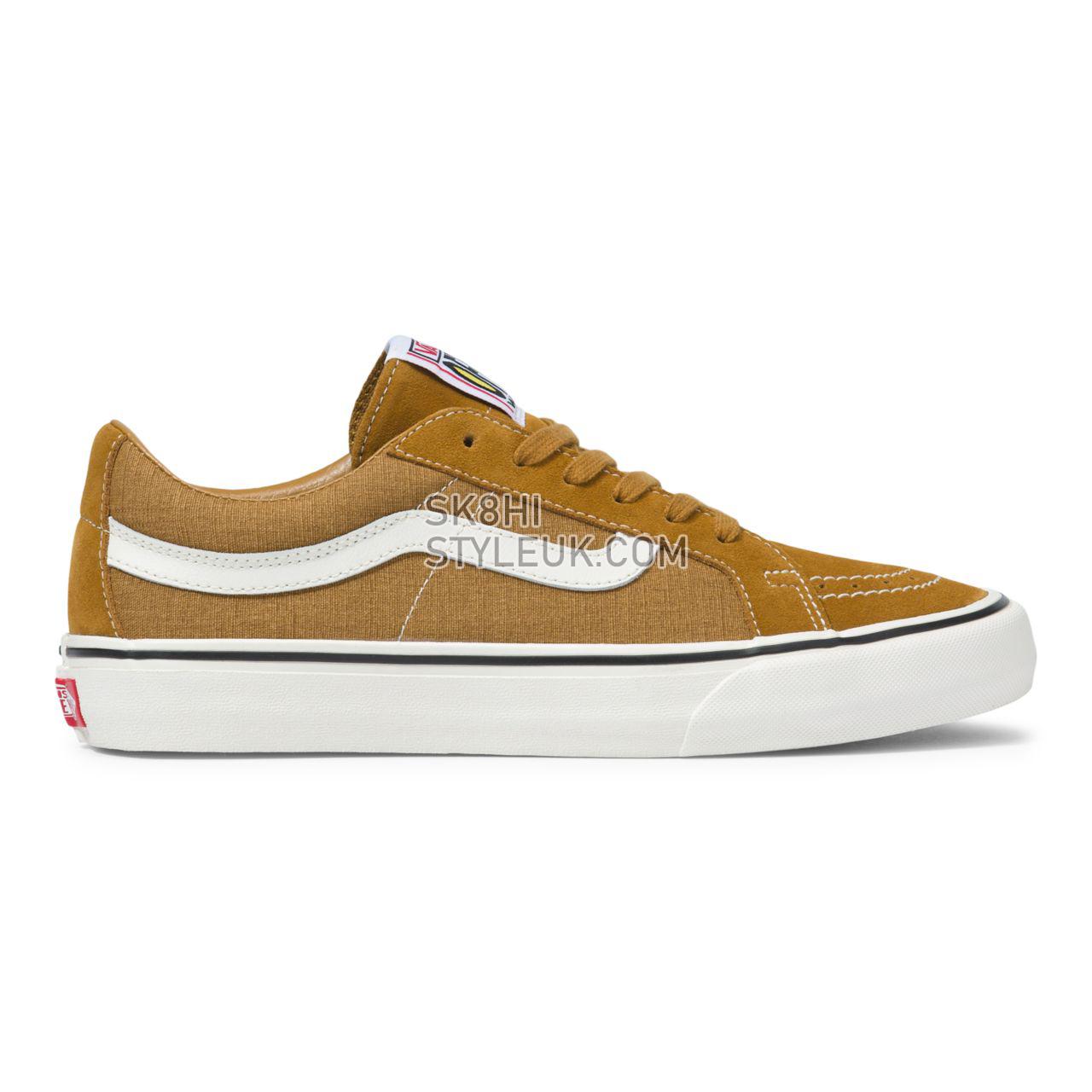 Vans Salt Wash Sk8-Low Reissue Sf Brown Classic Mens Womens - (Salt Wash) golden brown/marshmallow VN0A4UWIA0T Shoes