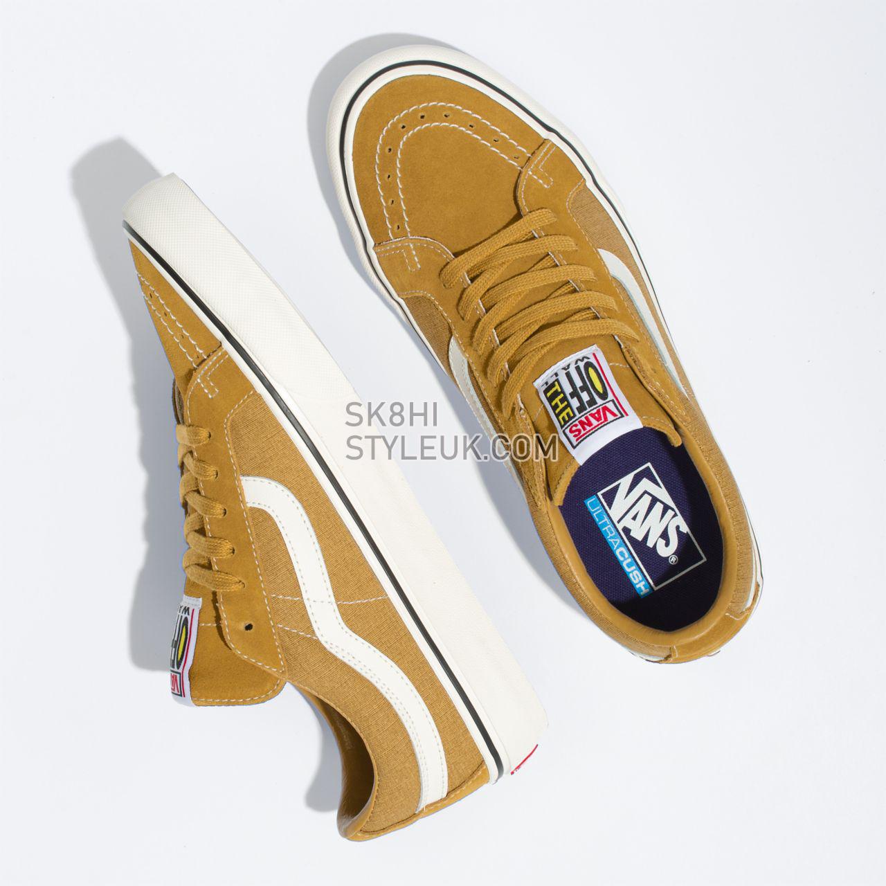 Vans Salt Wash Sk8-Low Reissue Sf Brown Classic Mens Womens - (Salt Wash) golden brown/marshmallow VN0A4UWIA0T Shoes