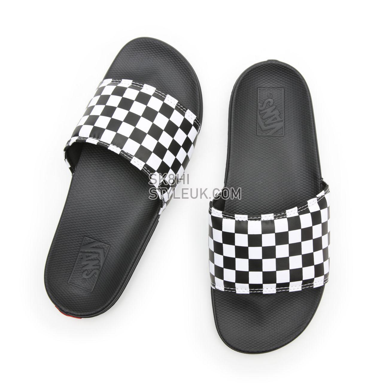 Vans Checkerboard Mens La Costa Slide-On Black Classic Mens Womens - (Checkerboard) True White/Black VN0A5HF527I Shoes