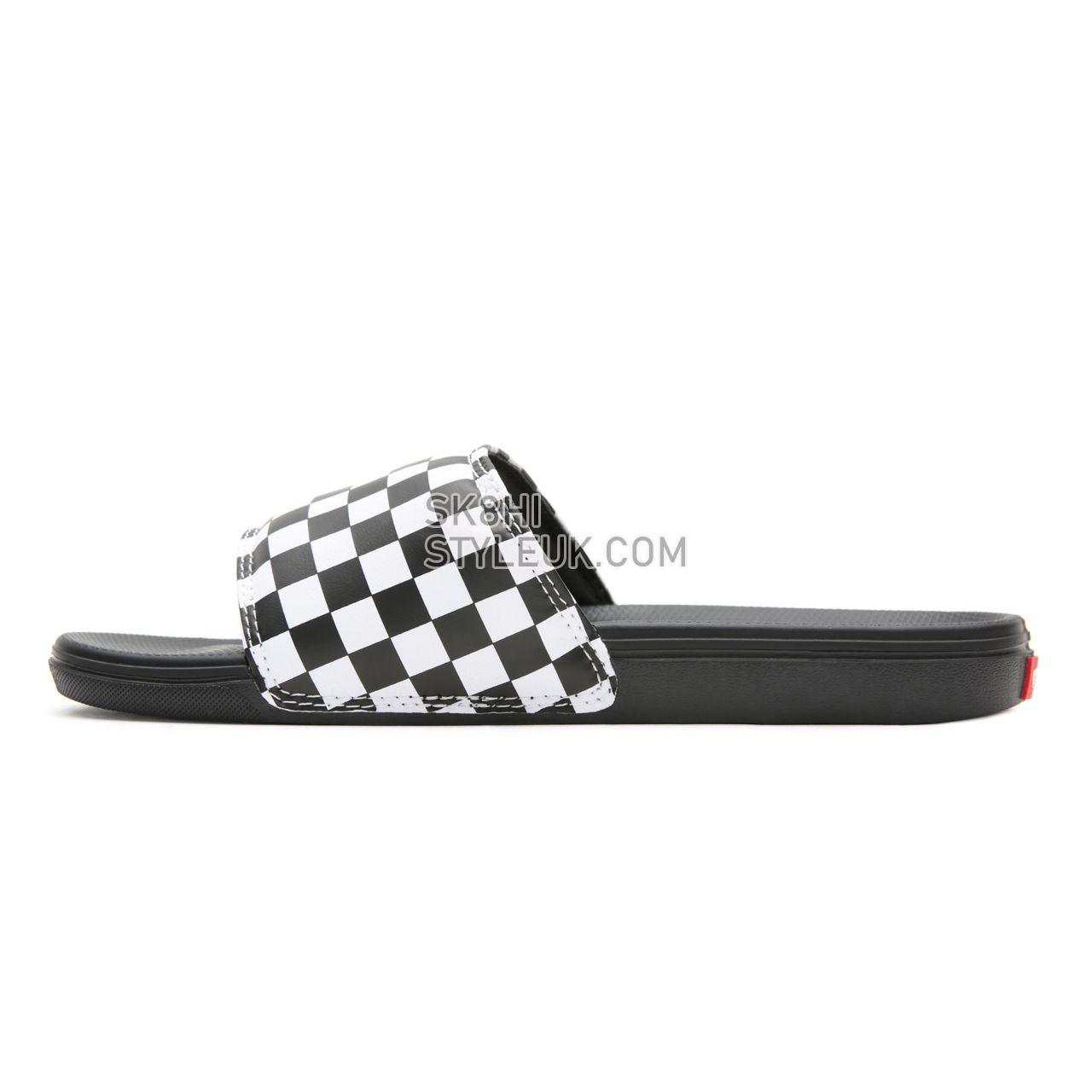 Vans Checkerboard Mens La Costa Slide-On Black Classic Mens Womens - (Checkerboard) True White/Black VN0A5HF527I Shoes