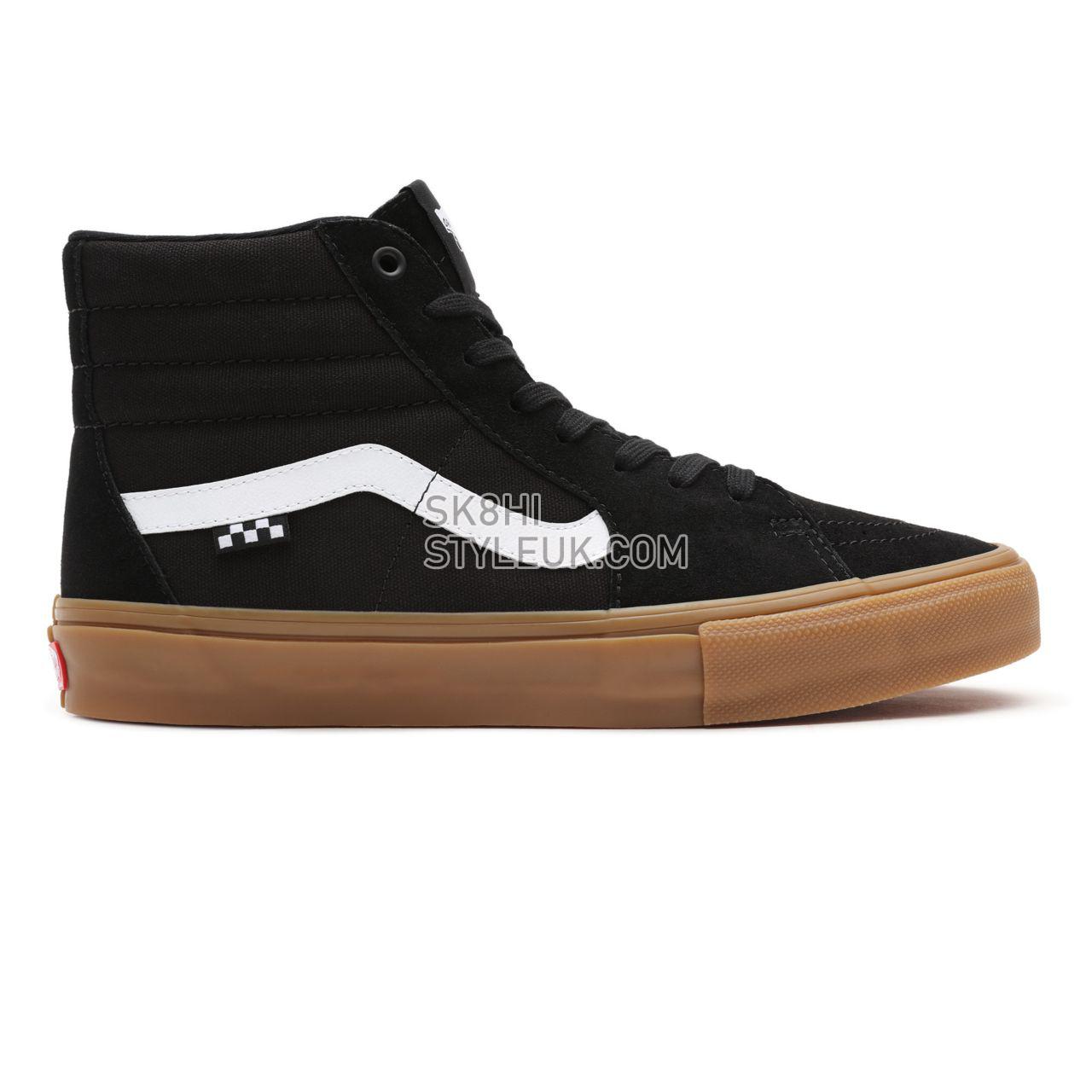 Vans Skate SK8-Hi Black Classic Mens Womens - Black/Gum VN0A5FCCB9M Shoes