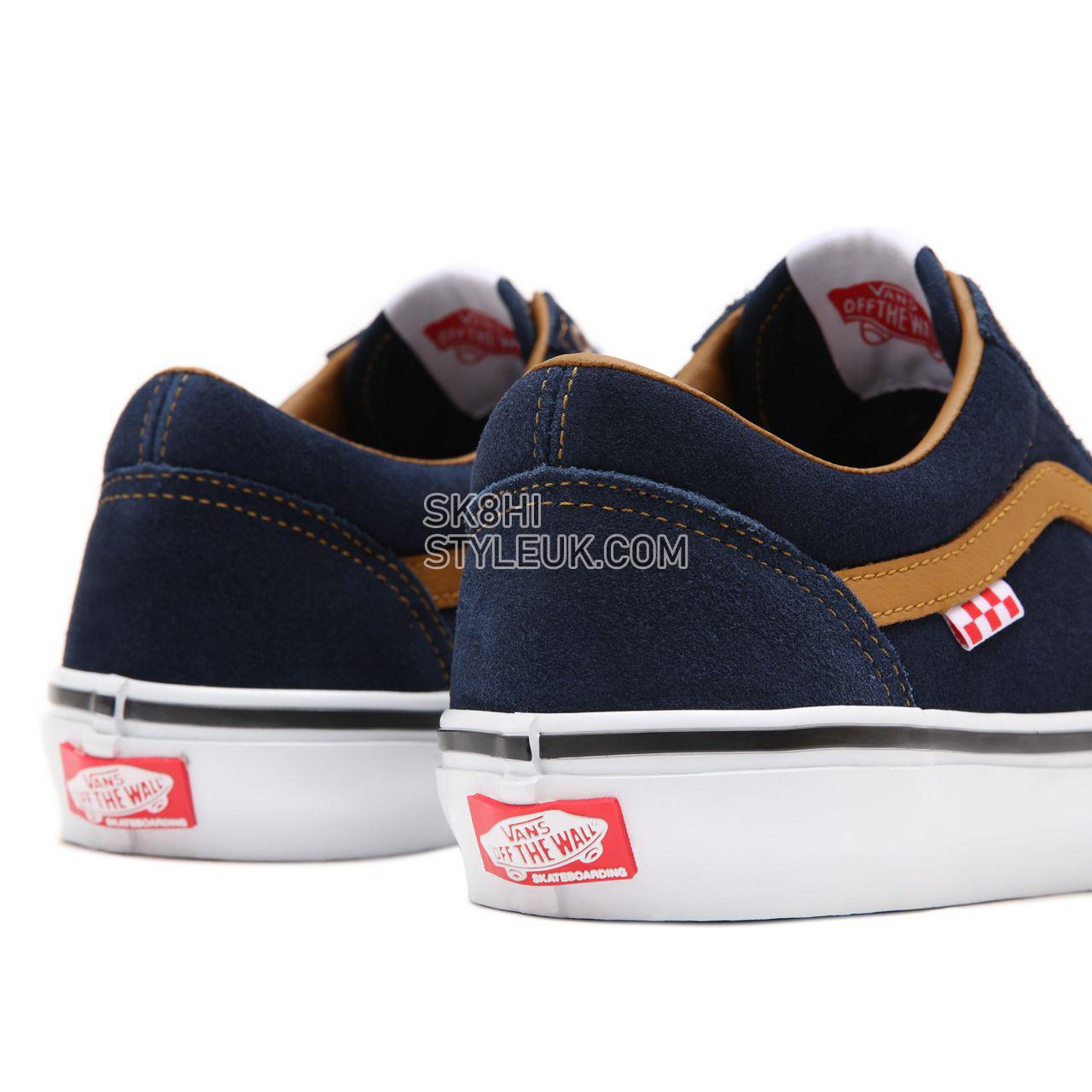 Vans Reynolds Skate Old Skool Brown Classic Mens Womens - (Reynolds) navy/golden brown VN0A5FCB9CV Shoes