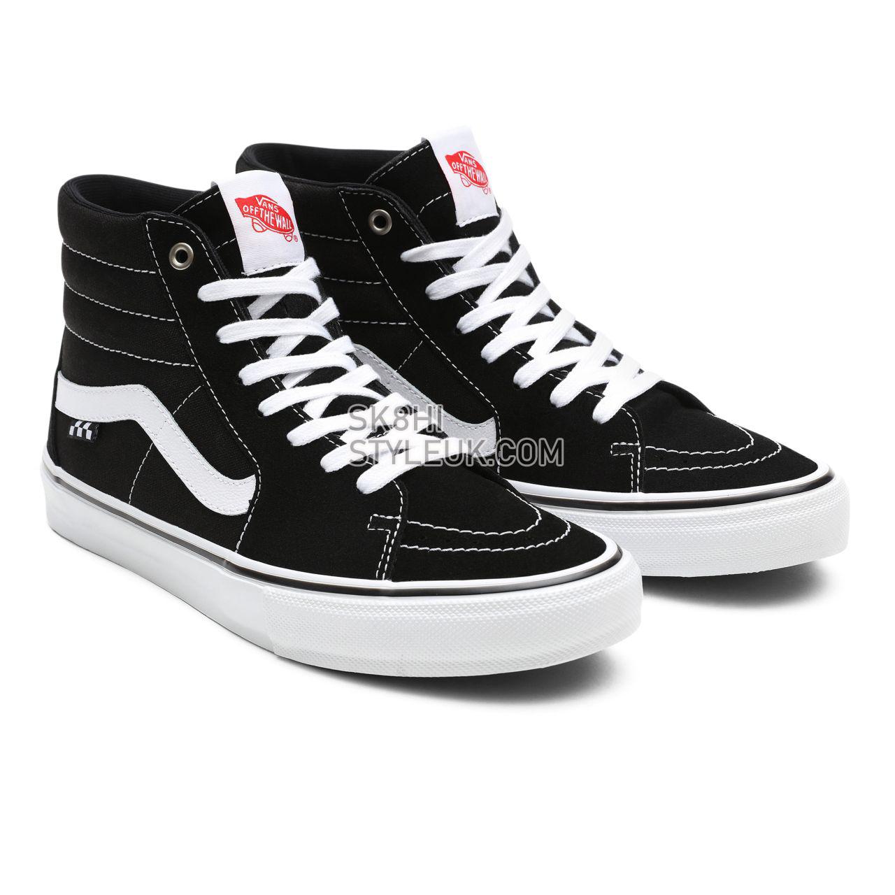 Vans Skate SK8-Hi Black Classic Mens Womens - Black/White VN0A5FCCY28 Shoes