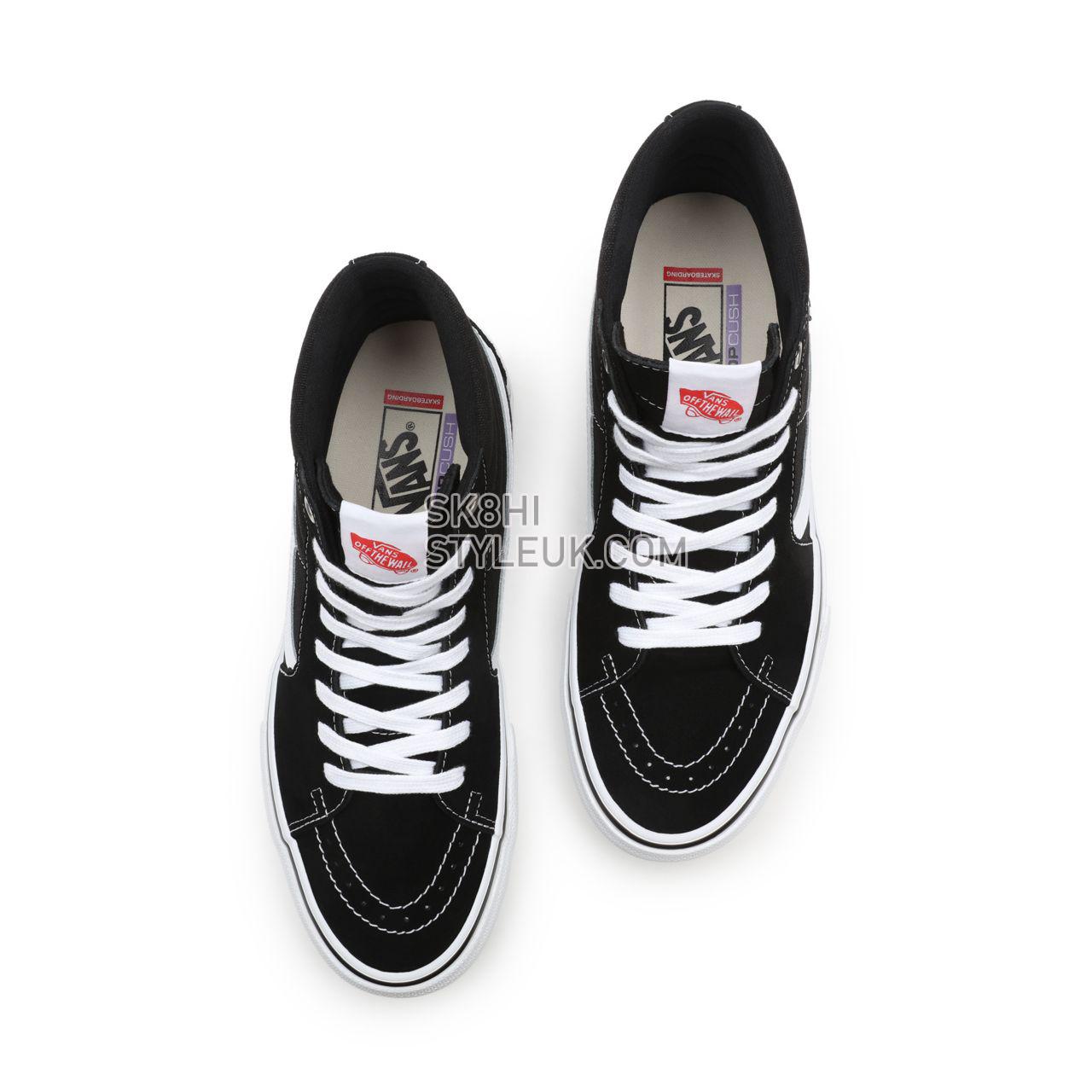 Vans Skate SK8-Hi Black Classic Mens Womens - Black/White VN0A5FCCY28 Shoes