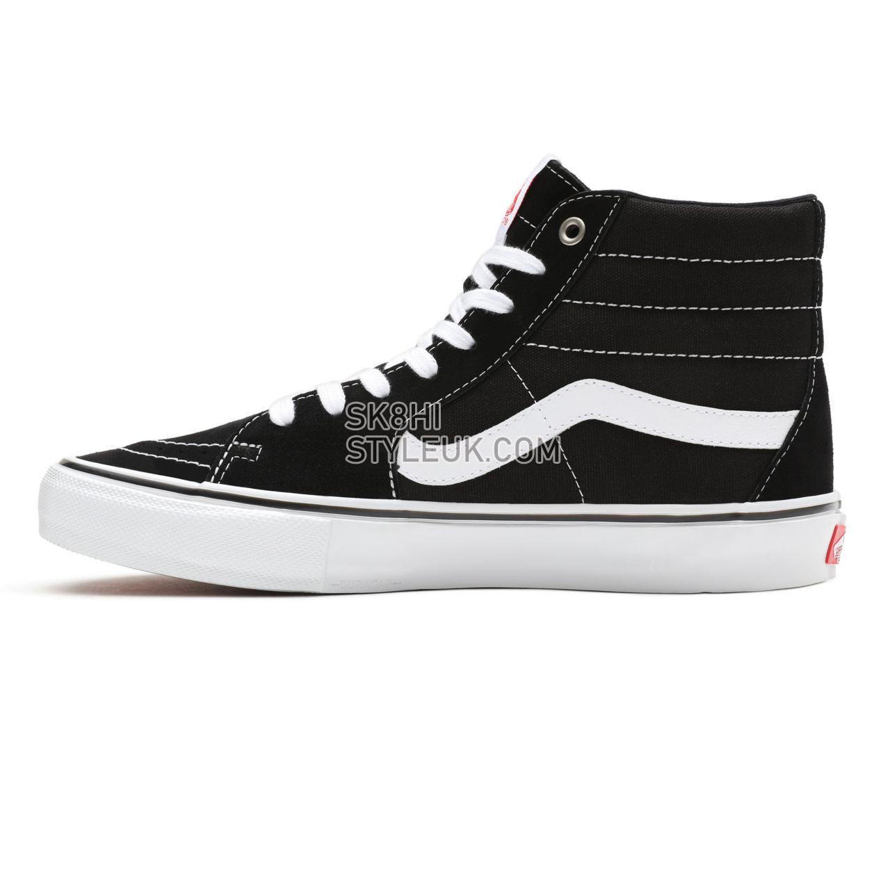 Vans Skate SK8-Hi Black Classic Mens Womens - Black/White VN0A5FCCY28 Shoes