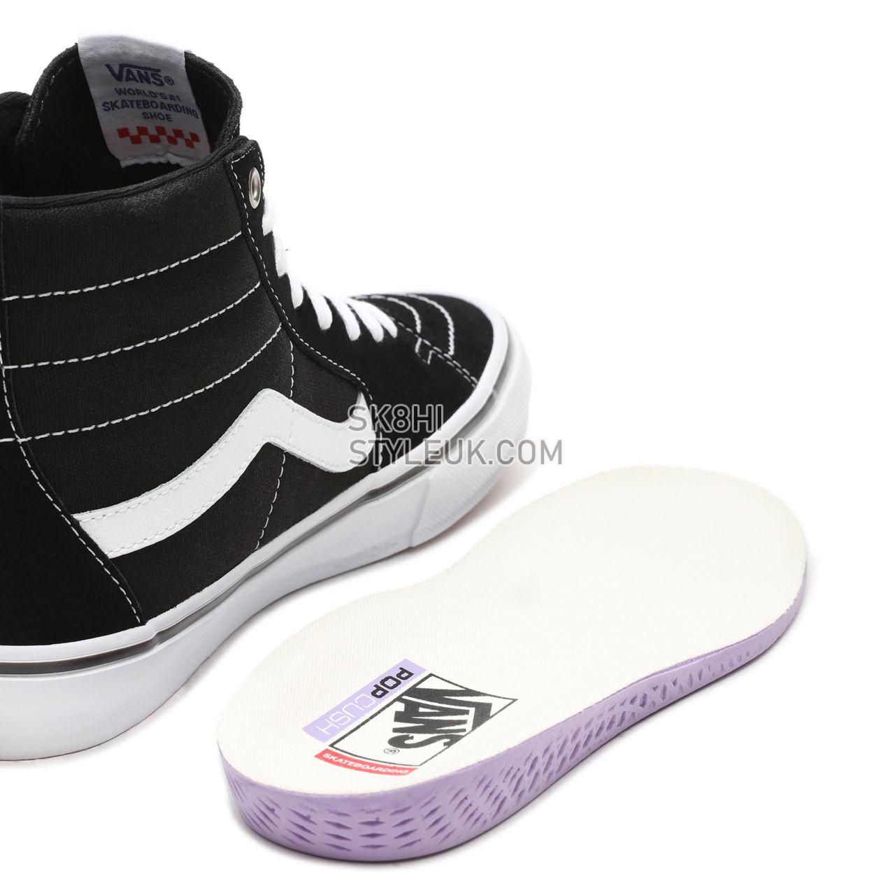 Vans Skate SK8-Hi Black Classic Mens Womens - Black/White VN0A5FCCY28 Shoes