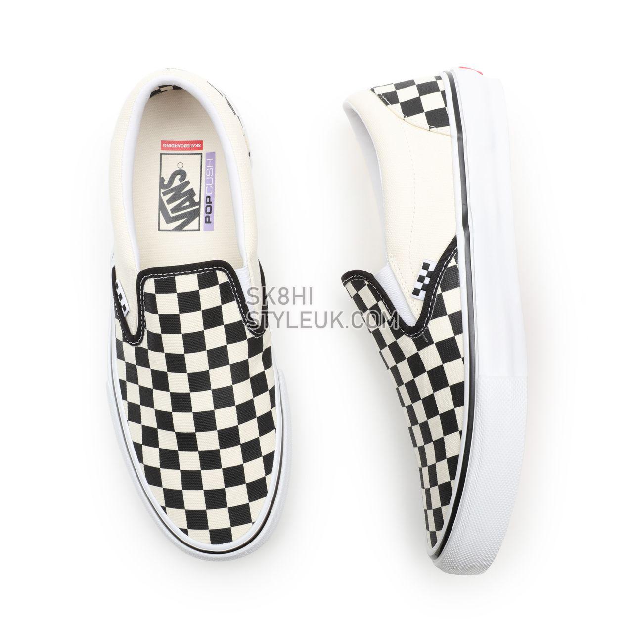 Vans Skate Checkerboard Slip-On White Classic Mens Womens - (Checkerboard) Black/Off White VN0A5FCAAUH Shoes