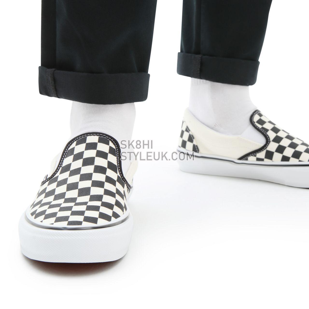 Vans Skate Checkerboard Slip-On White Classic Mens Womens - (Checkerboard) Black/Off White VN0A5FCAAUH Shoes