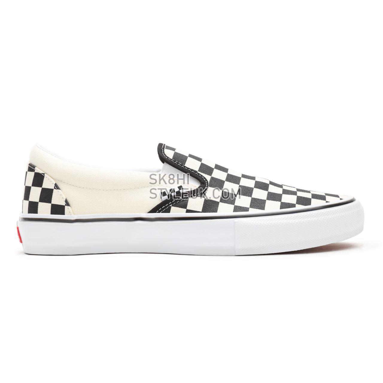 Vans Skate Checkerboard Slip-On White Classic Mens Womens - (Checkerboard) Black/Off White VN0A5FCAAUH Shoes