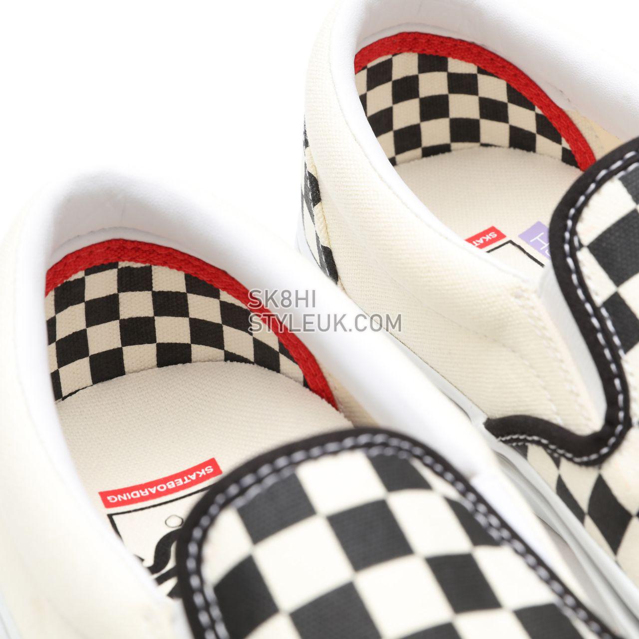 Vans Skate Checkerboard Slip-On White Classic Mens Womens - (Checkerboard) Black/Off White VN0A5FCAAUH Shoes