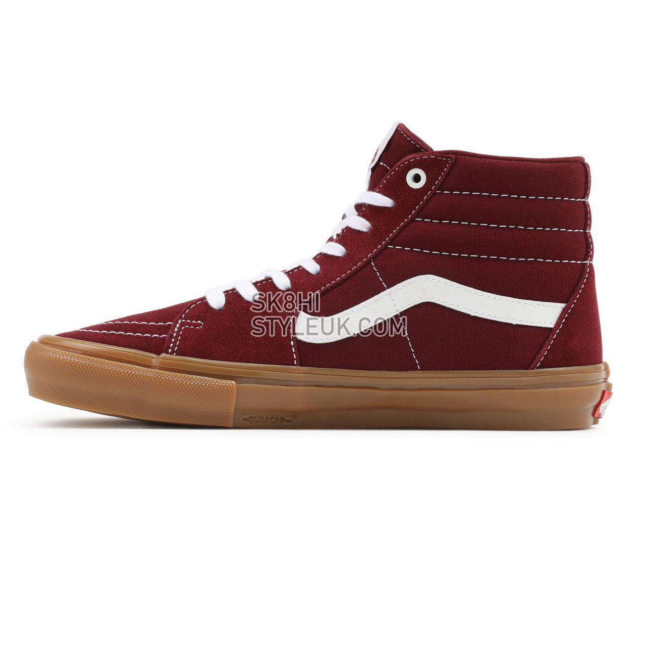 Vans Skate Sk8-Hi Red Classic Mens Womens - Port/Gum VN0A5FCCK10 Shoes