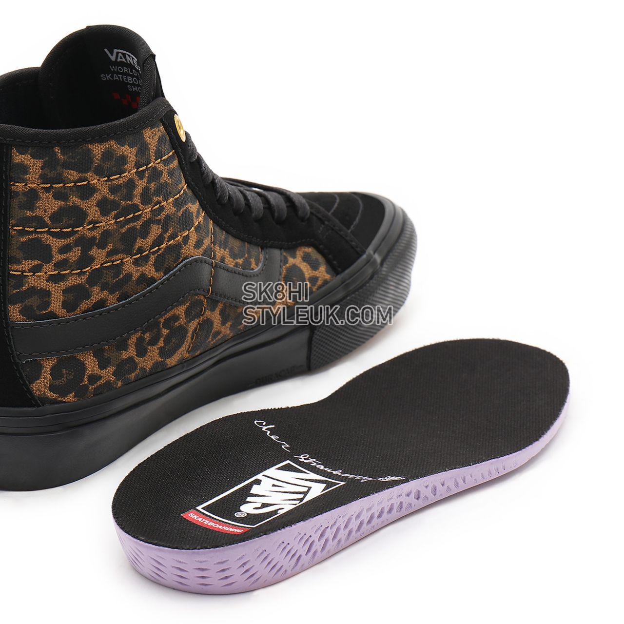 Vans Skate Sk8-Hi Decon Black Classic Mens Womens - (Cher Strauberry) cheetah VN0A5KYB9CY Shoes