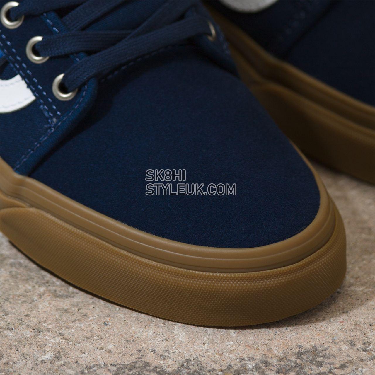 Vans Chukka Low Sidestripe Blue Classic Mens Womens - Navy/Gum VN0A5KQZNGM Shoes