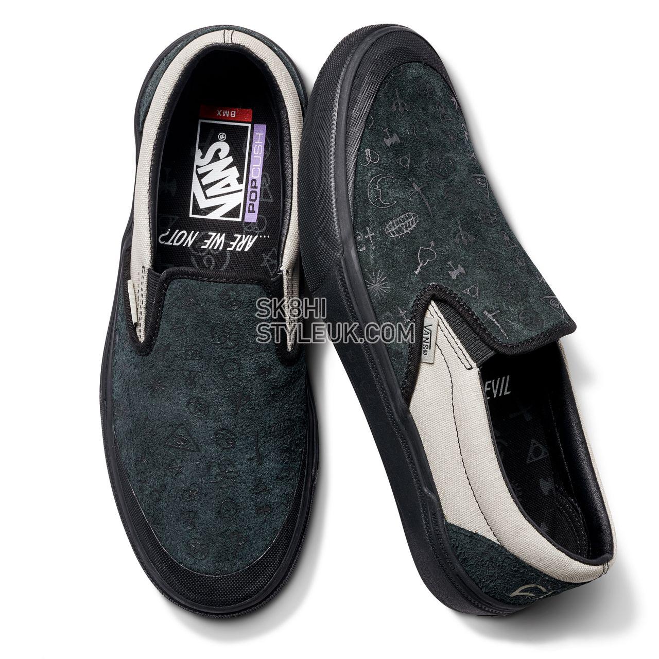 Vans x Cult BMX Slip-on Black Classic Mens Womens - (Cult) Black/Grey VN0A5JISN42 Shoes