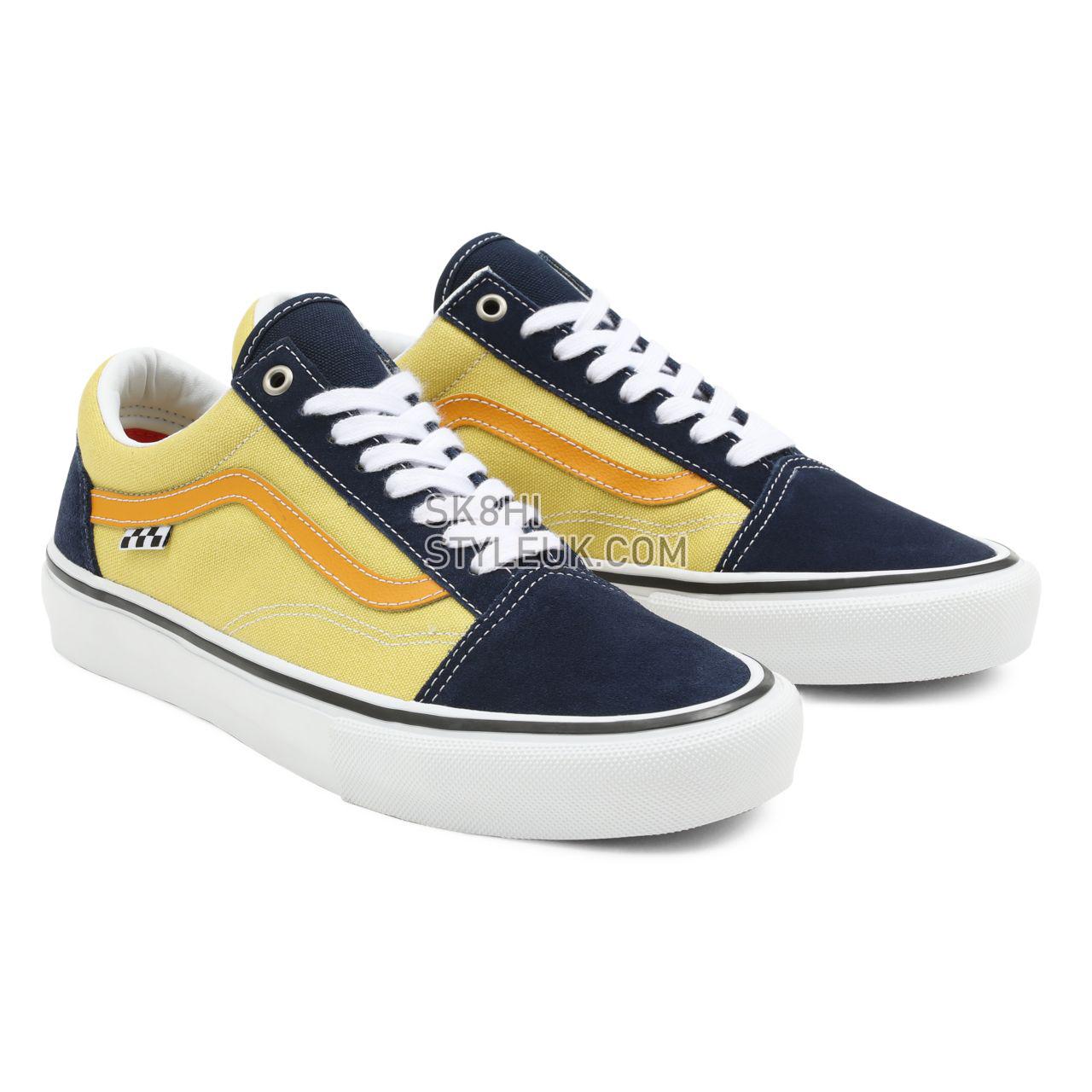 Vans Skate Old Skool Blue Classic Mens Womens - navy/gold VN0A5FCBNGL Shoes