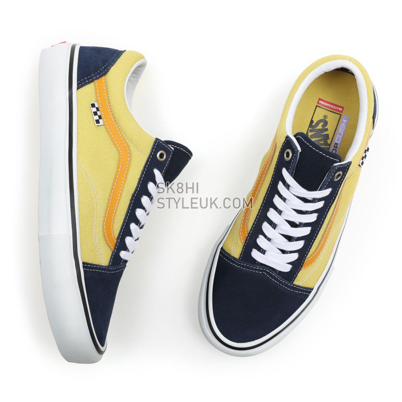 Vans Skate Old Skool Blue Classic Mens Womens - navy/gold VN0A5FCBNGL Shoes