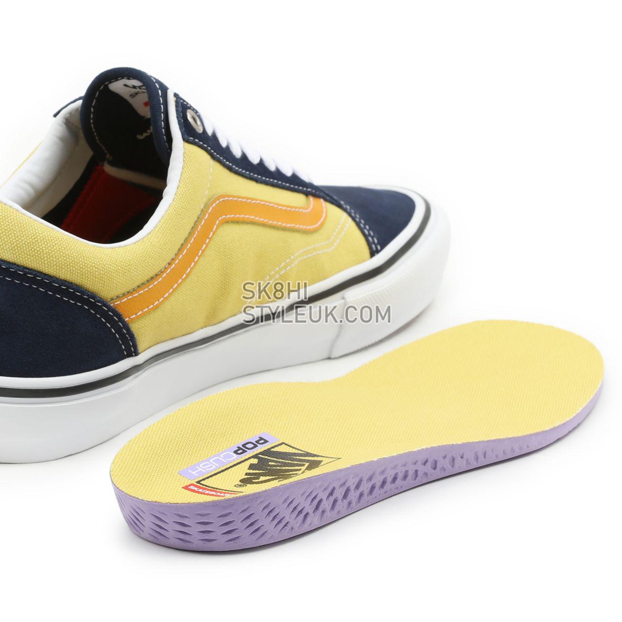 Vans Skate Old Skool Blue Classic Mens Womens - navy/gold VN0A5FCBNGL Shoes