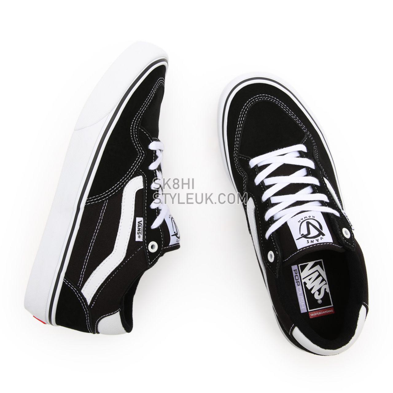 Vans Rowan Black Classic Mens Womens - Black-True White VN0A5JIC6BT Shoes