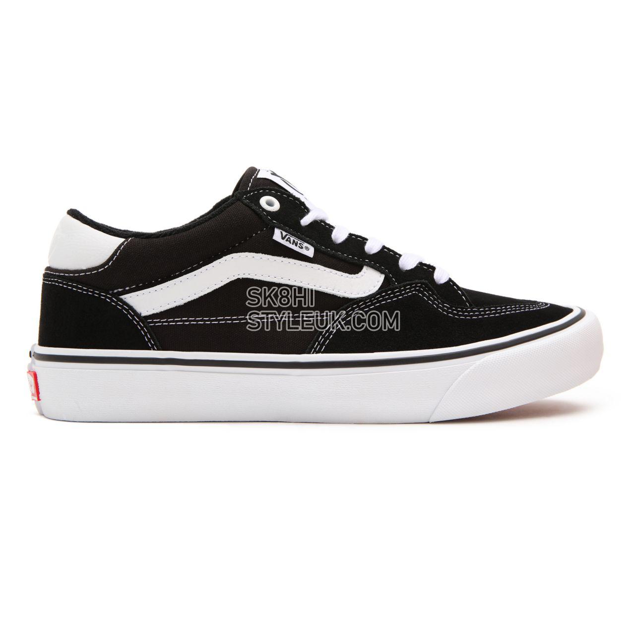 Vans Rowan Black Classic Mens Womens - Black-True White VN0A5JIC6BT Shoes