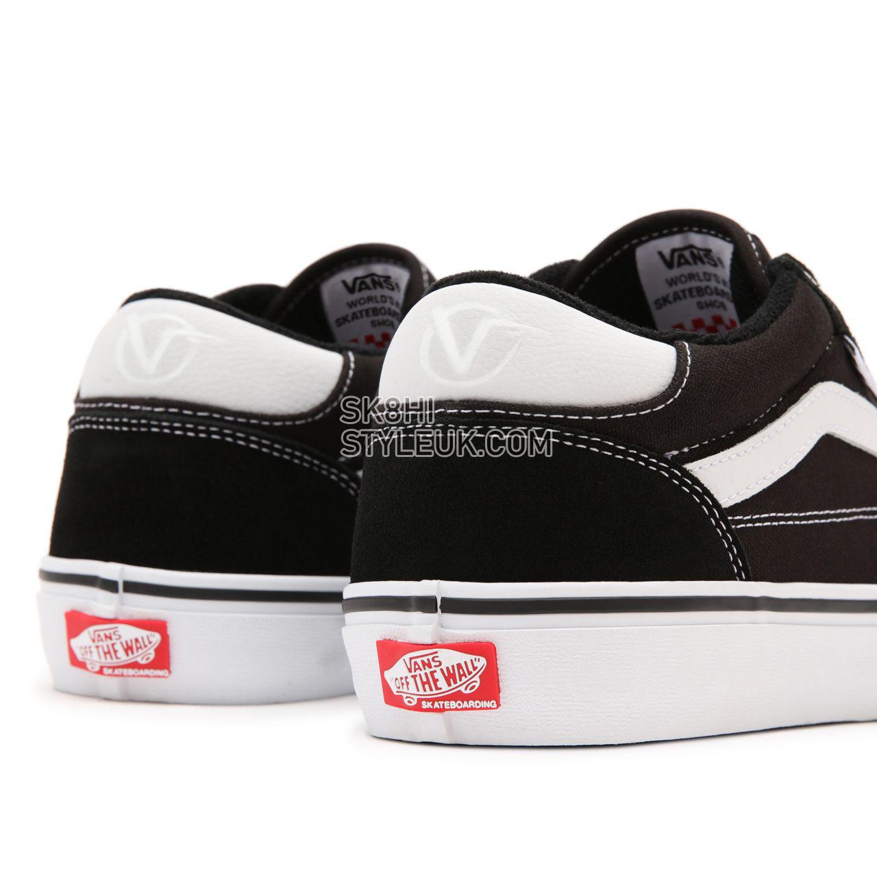 Vans Rowan Black Classic Mens Womens - Black-True White VN0A5JIC6BT Shoes