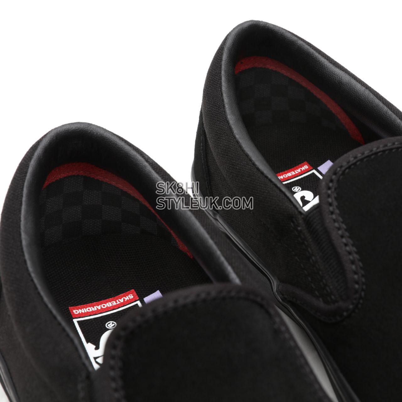 Vans Skate Slip-On Black Classic Mens Womens - Black/Black VN0A5FCABKA Shoes