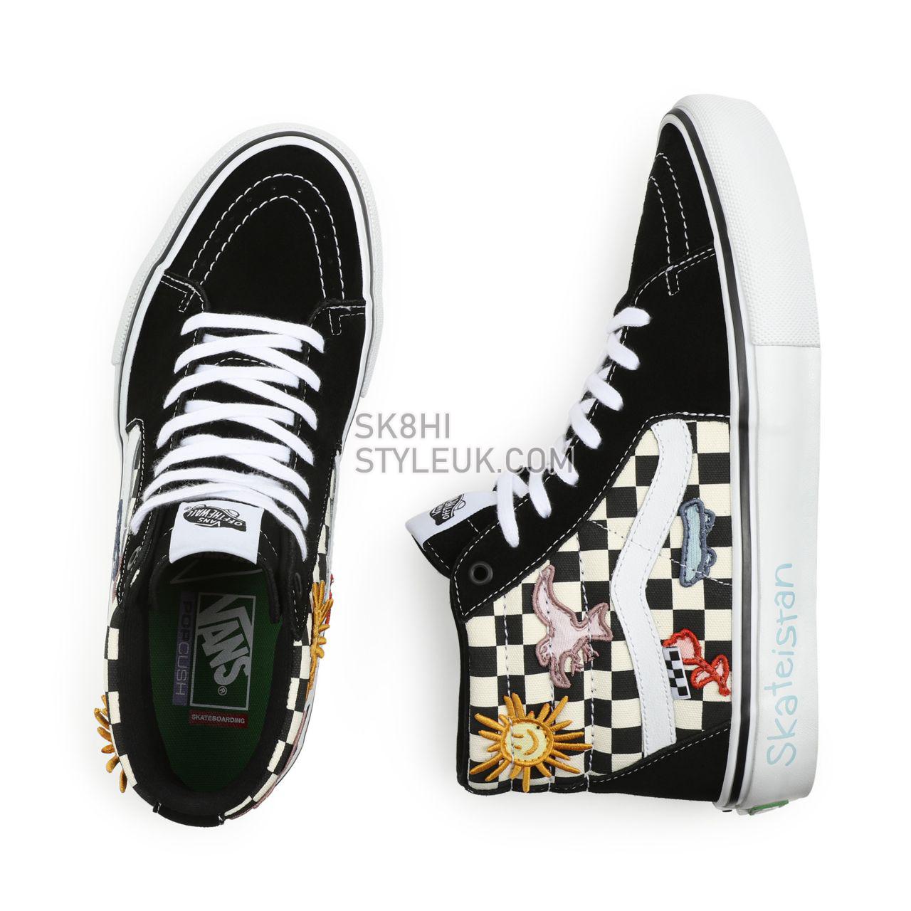 Vans x Skateistan Skate Sk8-Hi Black Classic Mens Womens - (Skateistan) Checkerboard VN0A5FCC89C Shoes