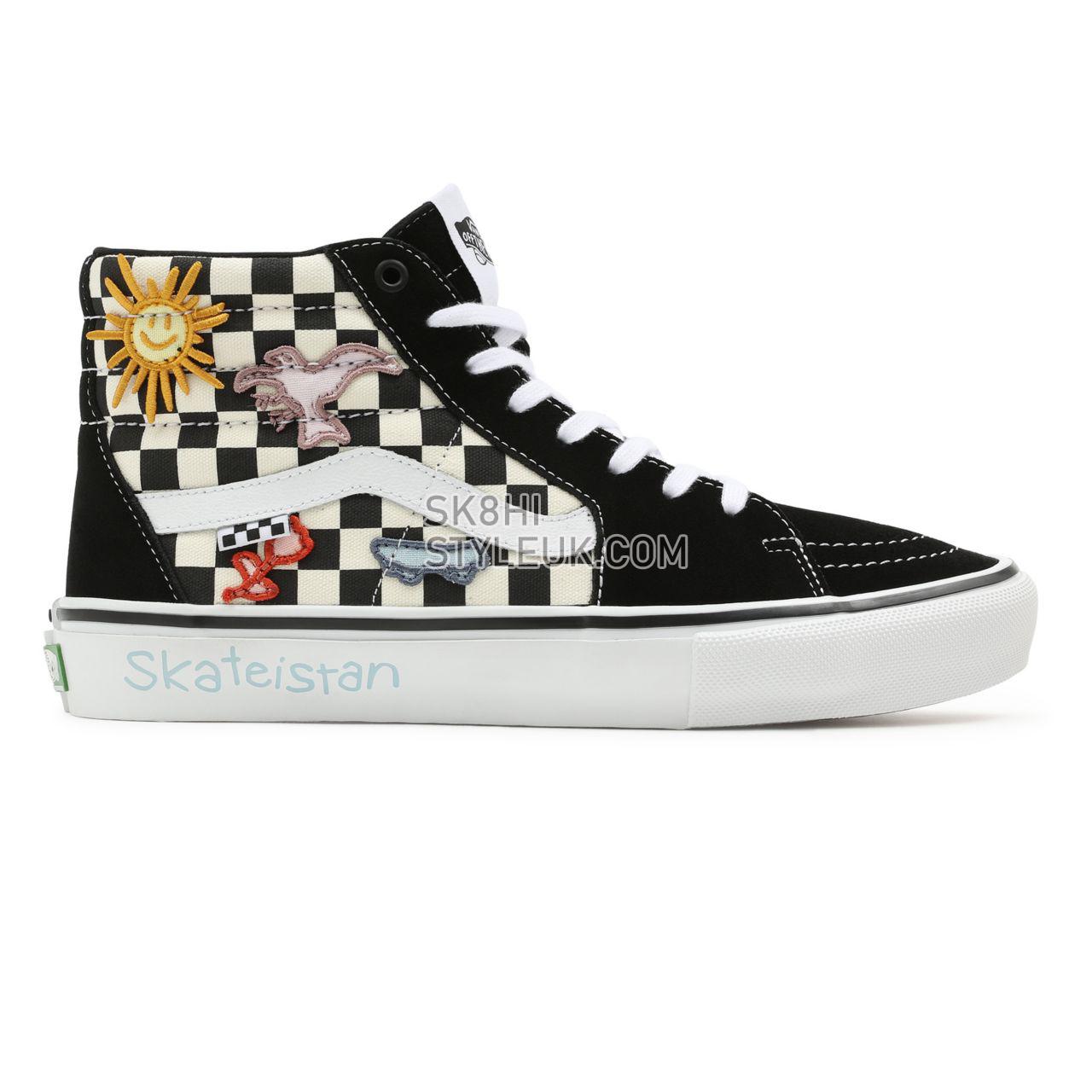 Vans x Skateistan Skate Sk8-Hi Black Classic Mens Womens - (Skateistan) Checkerboard VN0A5FCC89C Shoes